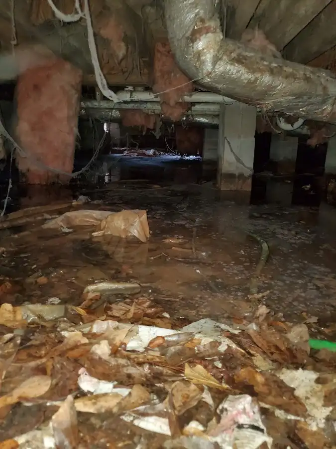 Crawl space flood assessment for Commercial Water Damage Restoration in Independent Hill