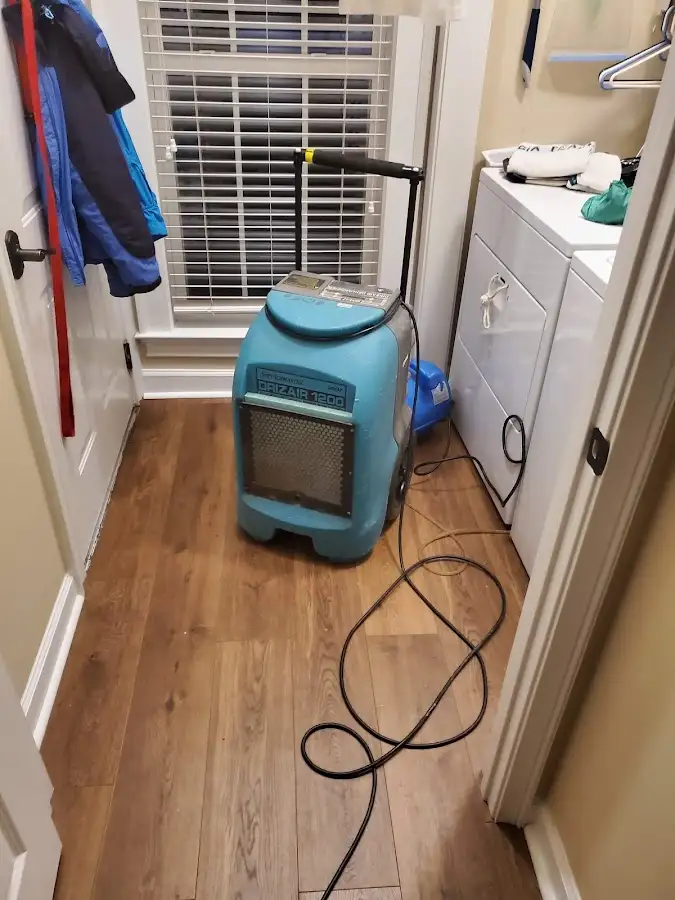 Commercial dehumidifier deployed for Flood Damage Cleanup in Independent Hill